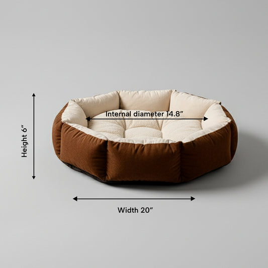 Octagon Cozy Dog Bed