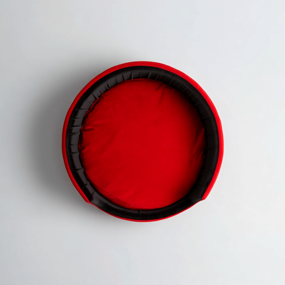 Velvet Round Dog Bed