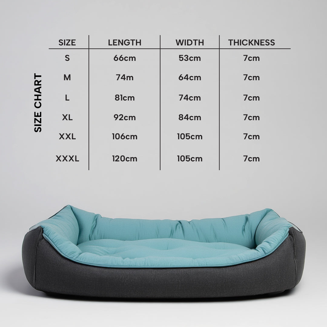 Velvet Rectangular Dog Bed